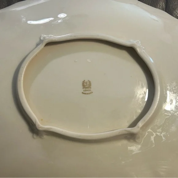VTG Lenox Valencia Gold and Ivory Serving Platter Vintage - Picture 11 of 16